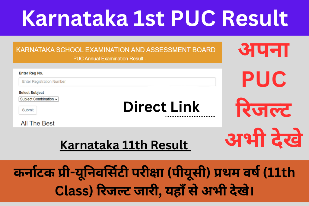 Karnataka 1st PUC Result 2024