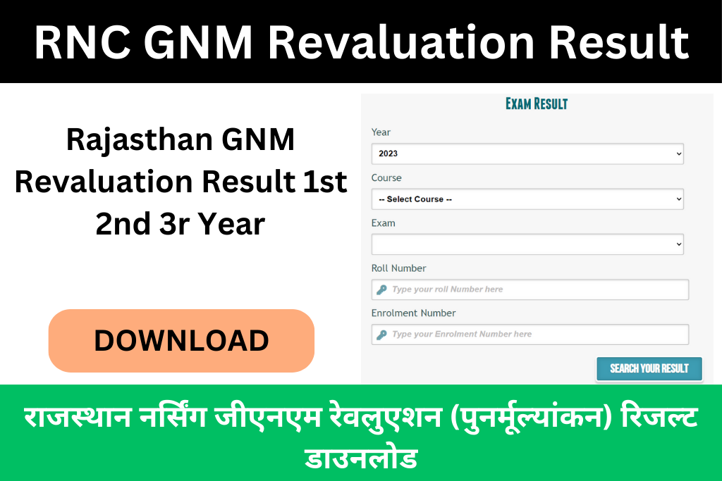 RNC GNM Revaluation Result 2024 for 1st 2nd 3rd Year