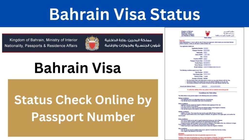 Bahrain Visa Status Check Online by Passport Number