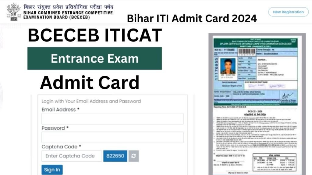 Bihar ITI Admit Card 2024 Released: Download BCECEB ITICAT Entrance Exam Hall Ticket PDF @ bceceboard.bihar.gov.in