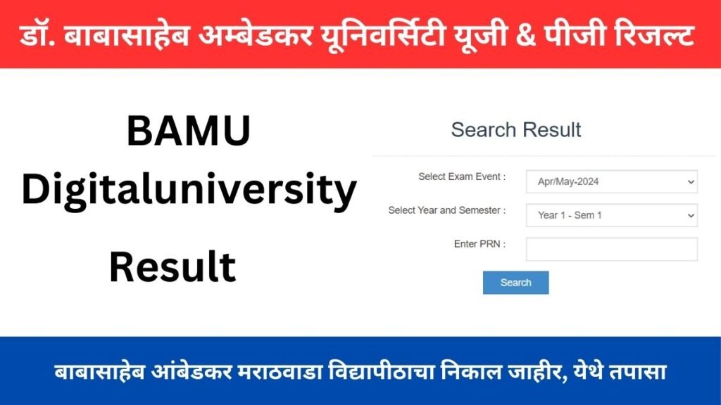 BAMU Result 2024 Released on bamu.ac.in; बाबासाहेब अम्बेडकर मराठवाड़ा विश्वविद्यालय का परिणाम घोषित, यहां देखें